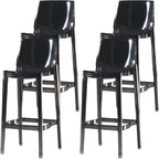 Tabouret de bar rectangulaire chic et résistant, en acrylique transparent moderne