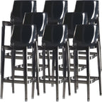 Tabouret de bar rectangulaire chic et résistant, en acrylique transparent moderne