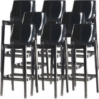 Tabouret de bar rectangulaire chic et résistant, en acrylique transparent moderne