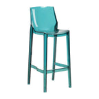 Tabouret de bar rectangulaire chic et résistant, en acrylique transparent moderne
