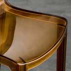 Tabouret de bar rectangulaire chic et résistant, en acrylique transparent moderne