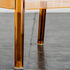 Tabouret de bar rectangulaire chic et résistant, en acrylique transparent moderne