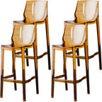 Tabouret de bar rectangulaire chic et résistant, en acrylique transparent moderne