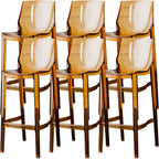 Tabouret de bar rectangulaire chic et résistant, en acrylique transparent moderne