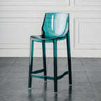 Tabouret de bar rectangulaire chic et résistant, en acrylique transparent moderne