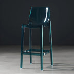 Tabouret de bar rectangulaire chic et résistant, en acrylique transparent moderne