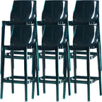 Tabouret de bar rectangulaire chic et résistant, en acrylique transparent moderne