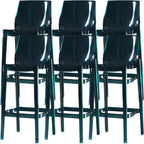 Tabouret de bar rectangulaire chic et résistant, en acrylique transparent moderne