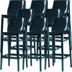 Tabouret de bar rectangulaire chic et résistant, en acrylique transparent moderne
