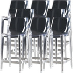 Tabouret de bar rectangulaire chic et résistant, en acrylique transparent moderne