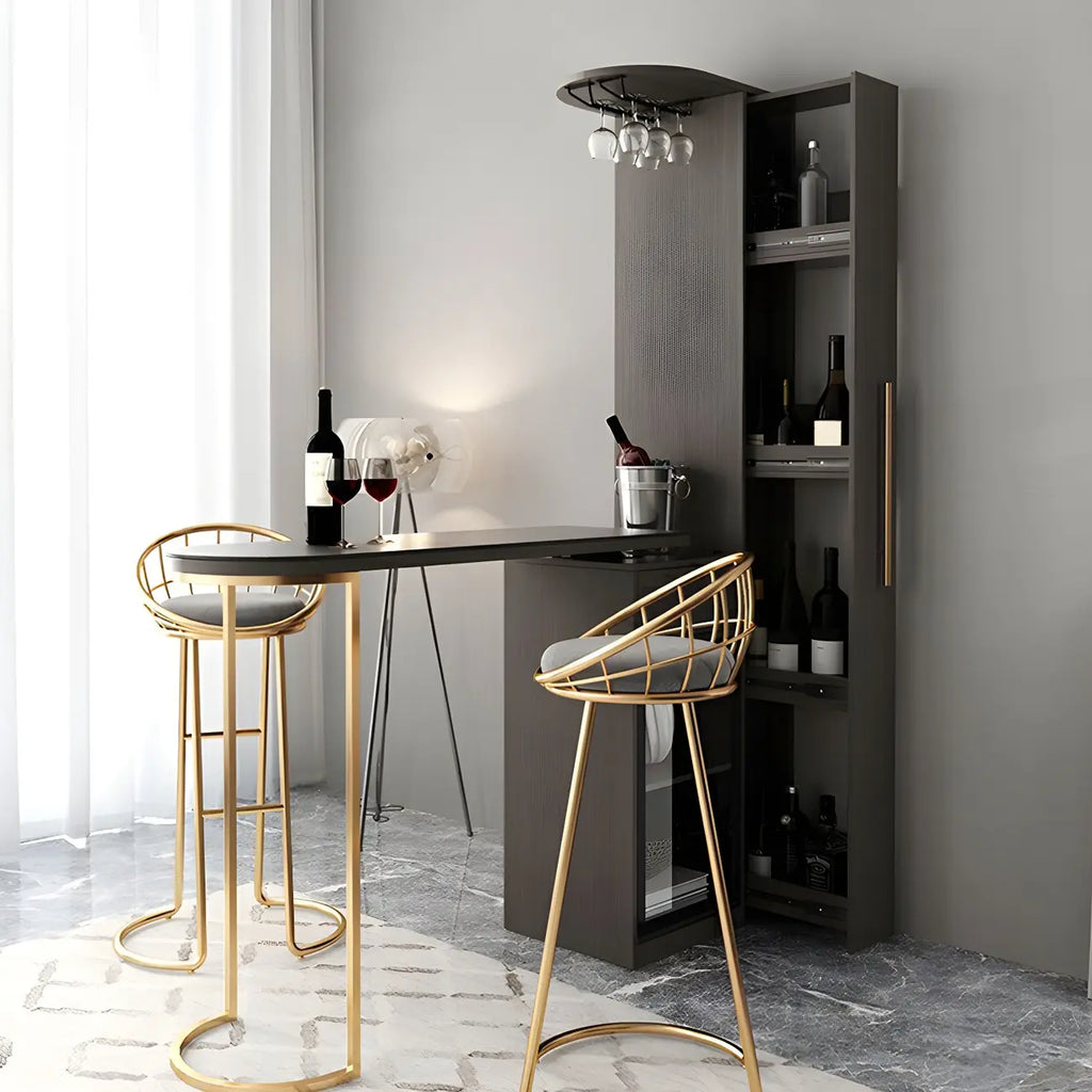 Table de bar moderne réglable avec cave à vin pour la maison