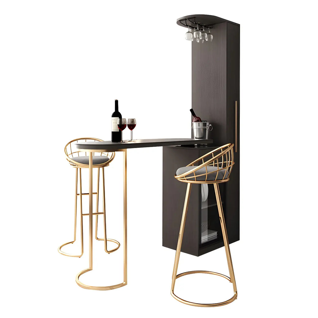 Table de bar moderne réglable avec cave à vin pour la maison