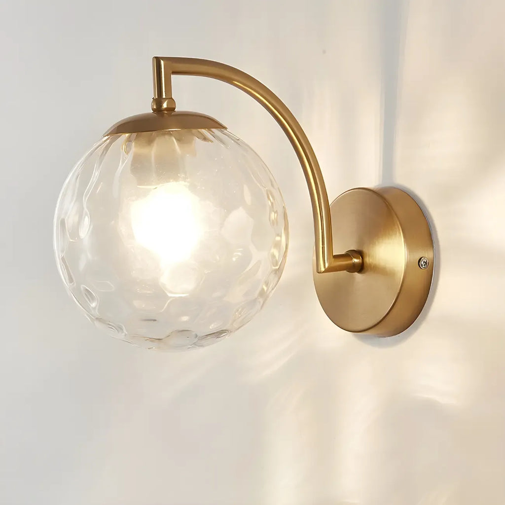 Applique murale Mini Moderne Globe en Verre et Métal Arc