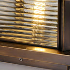 Lampe de poteau carrée moderne en métal et verre avec fil électrique