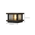 Lampe de poteau carrée moderne en métal et verre avec fil électrique