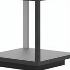 Lampe d'ambiance pour poteau en métal noir à cube ouvert