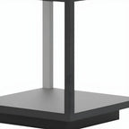 Lampe d'ambiance pour poteau en métal noir à cube ouvert