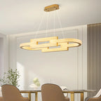 Suspension ovale dorée moderne et artistique pour cuisine
