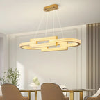 Suspension ovale dorée moderne et artistique pour cuisine