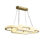 Suspension ovale dorée moderne et artistique pour cuisine