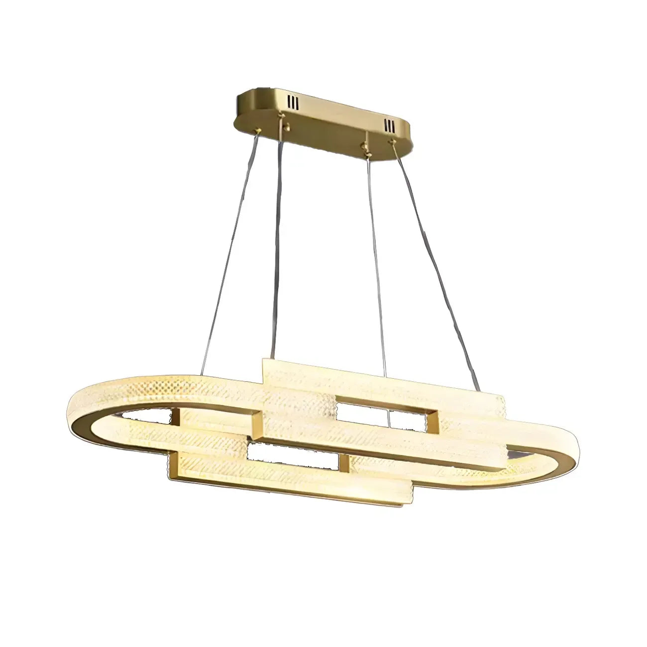 Suspension ovale dorée moderne et artistique pour cuisine