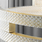 Suspension ovale dorée moderne et artistique pour cuisine
