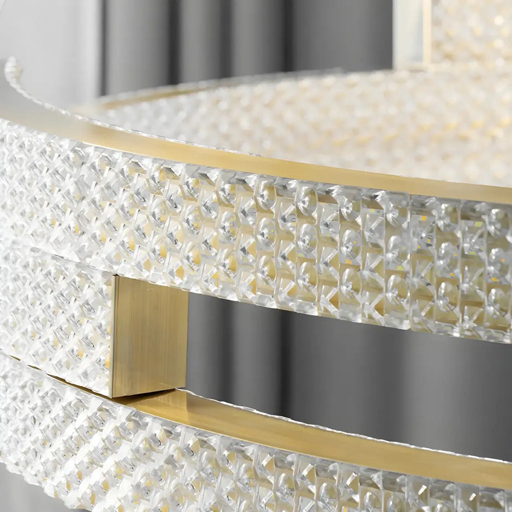 Suspension ovale dorée moderne et artistique pour cuisine