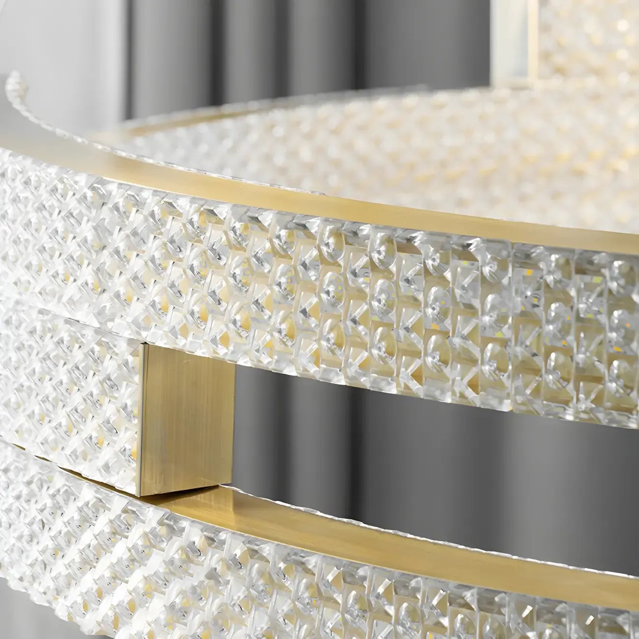Suspension ovale dorée moderne et artistique pour cuisine