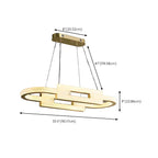 Suspension ovale dorée moderne et artistique pour cuisine