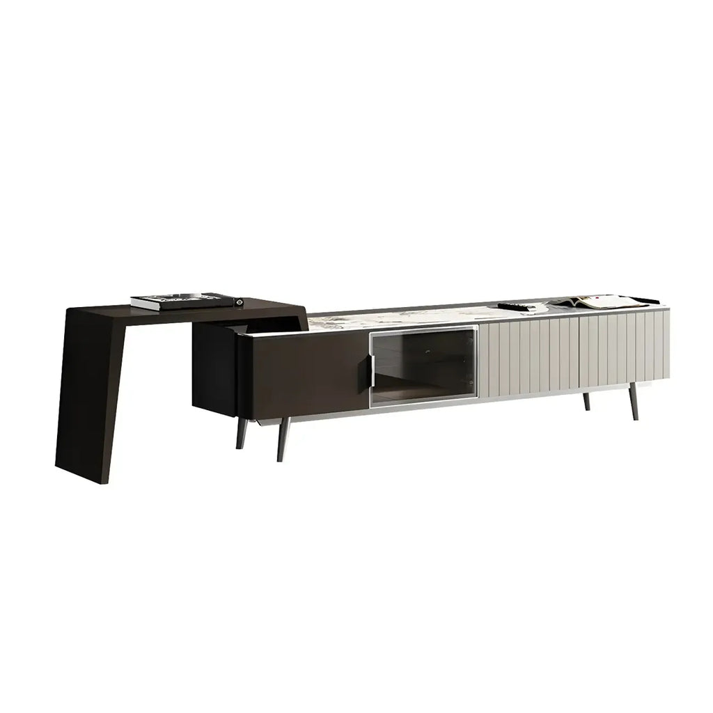 Mobile TV 71 Black Stone Side Extension Storage con cassetti