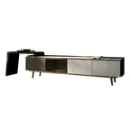 Mobile TV 71 Black Stone Side Extension Storage con cassetti