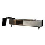Mobile TV 71 Black Stone Side Extension Storage con cassetti