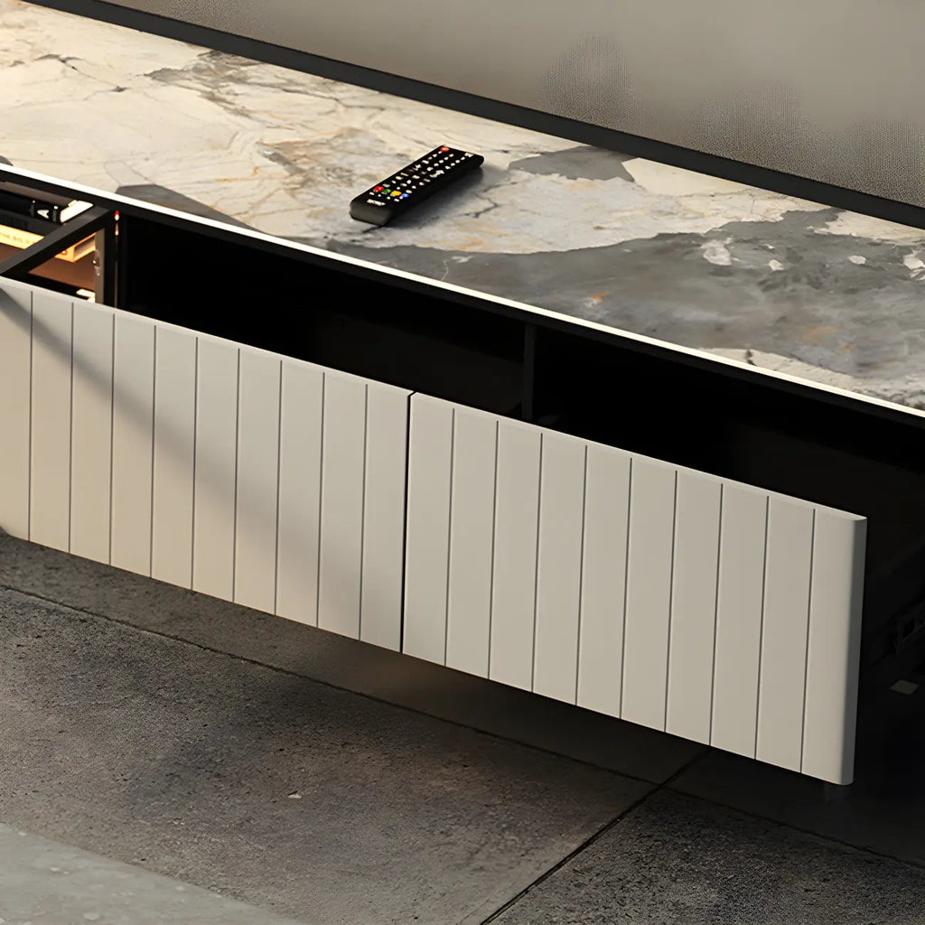 Mobile TV 71 Black Stone Side Extension Storage con cassetti