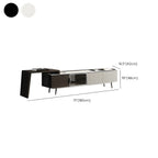 Mobile TV 71 Black Stone Side Extension Storage con cassetti