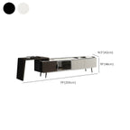 Mobile TV 71 Black Stone Side Extension Storage con cassetti