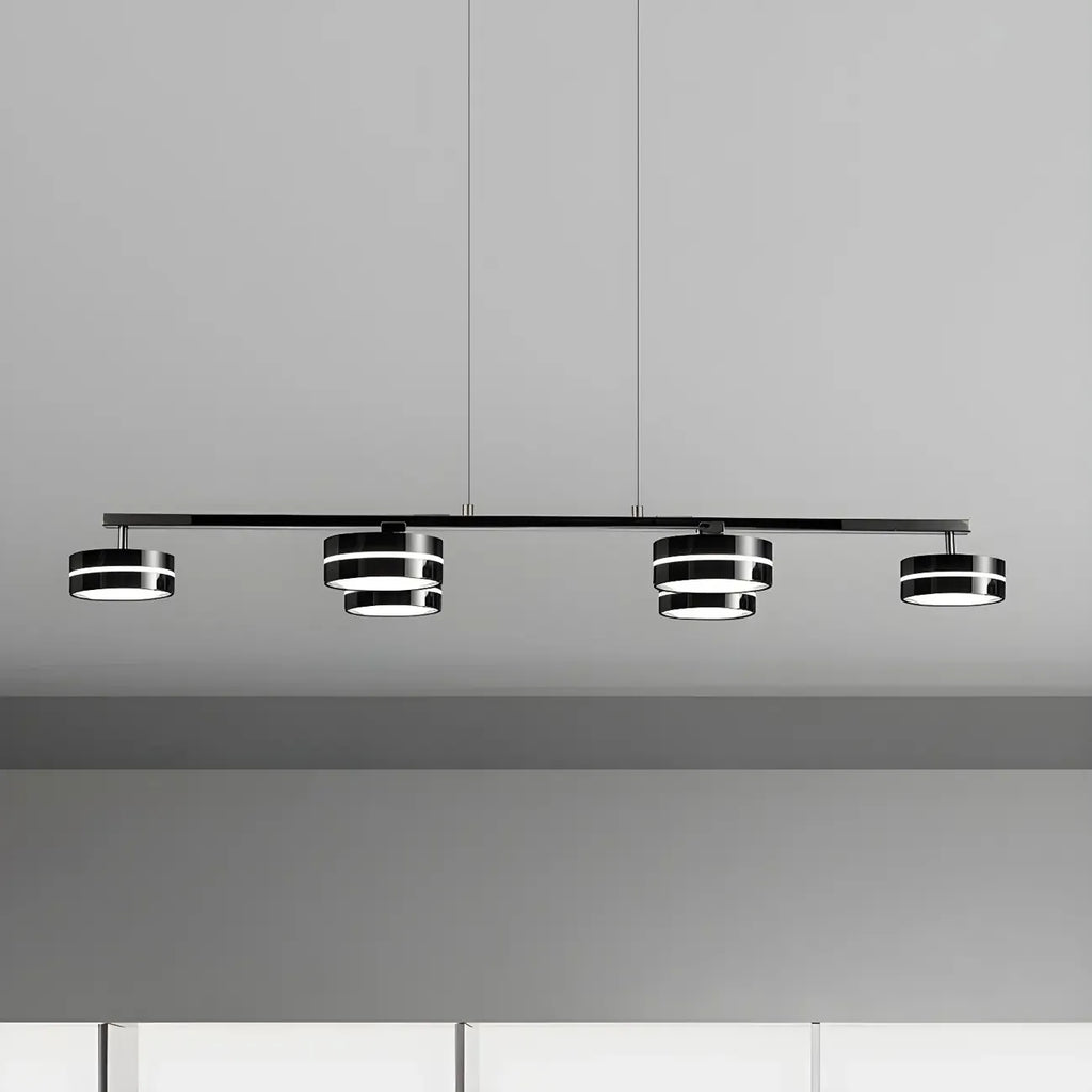 Suspension LED moderne à intensité variable avec télécommande pour îlot de cuisine