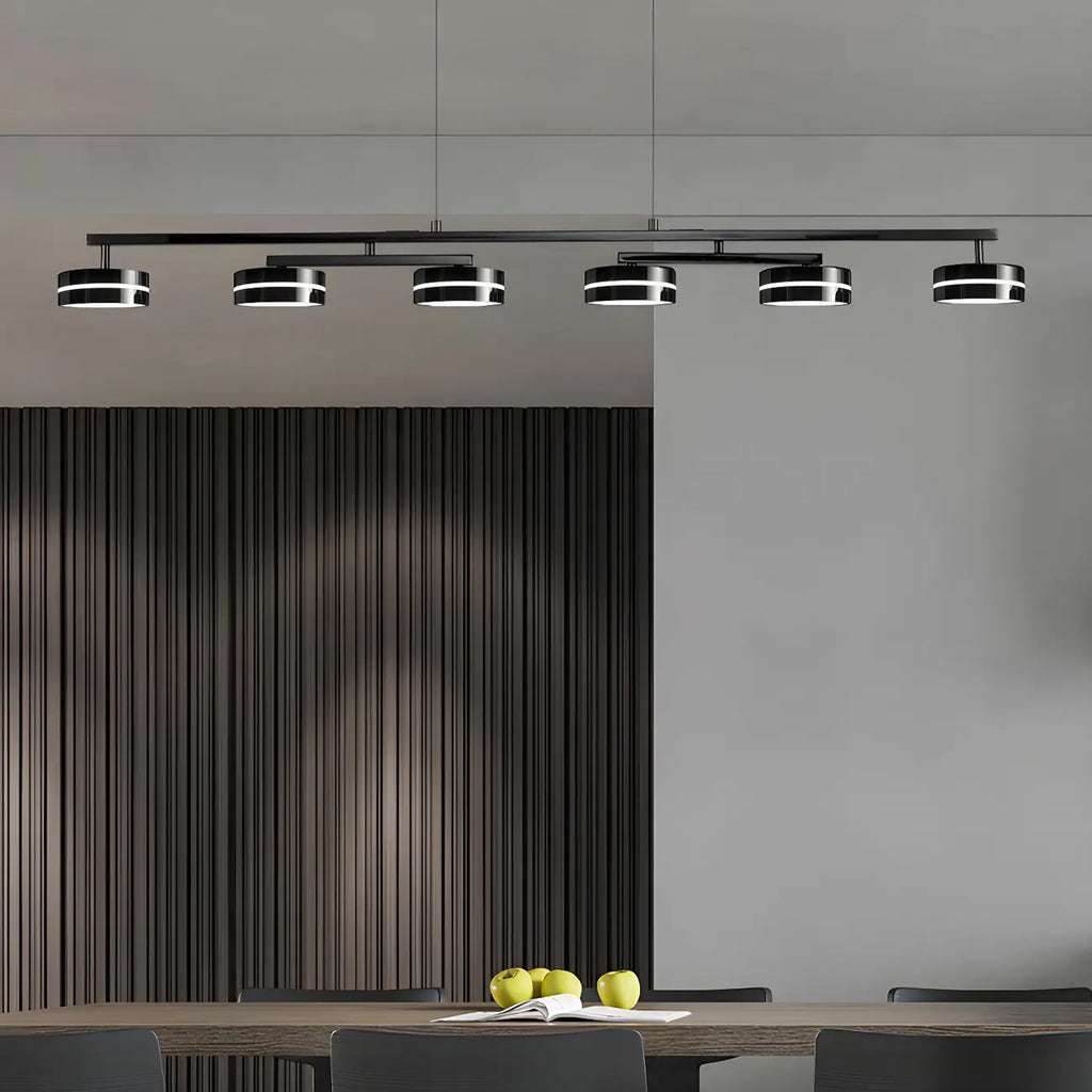Suspension LED moderne à intensité variable avec télécommande pour îlot de cuisine