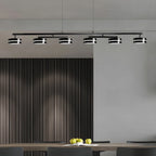 Suspension LED moderne à intensité variable avec télécommande pour îlot de cuisine