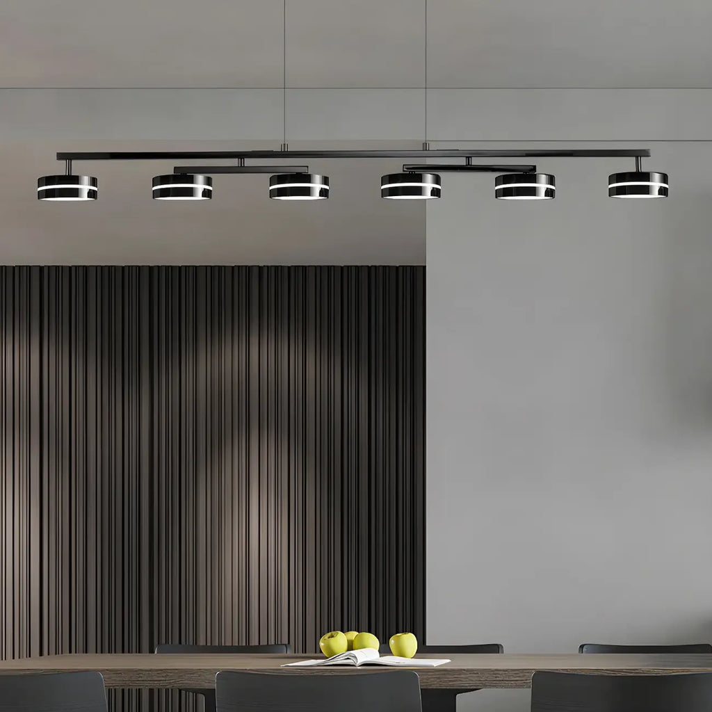Suspension LED moderne à intensité variable avec télécommande pour îlot de cuisine