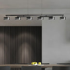 Suspension LED moderne à intensité variable avec télécommande pour îlot de cuisine