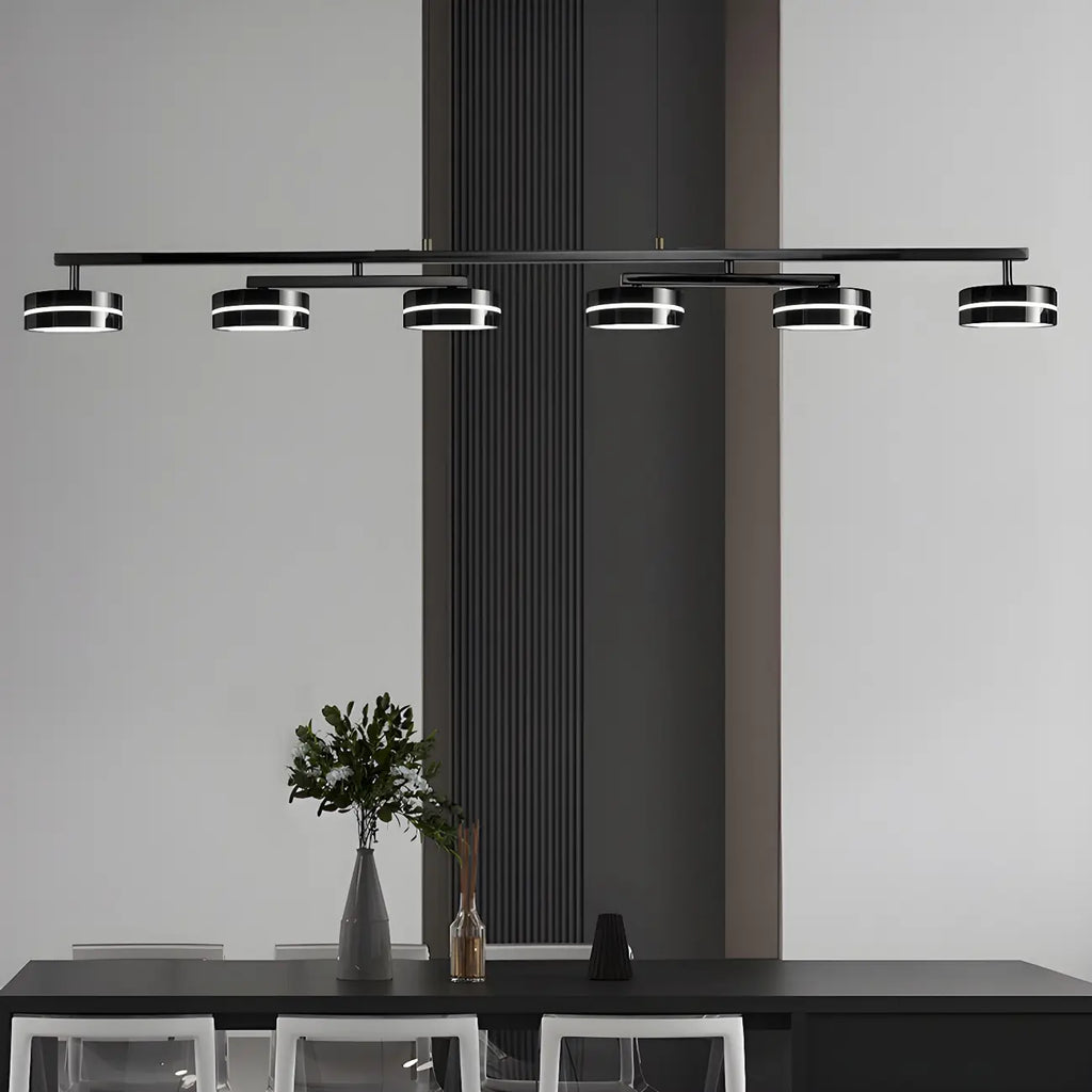 Suspension LED moderne à intensité variable avec télécommande pour îlot de cuisine