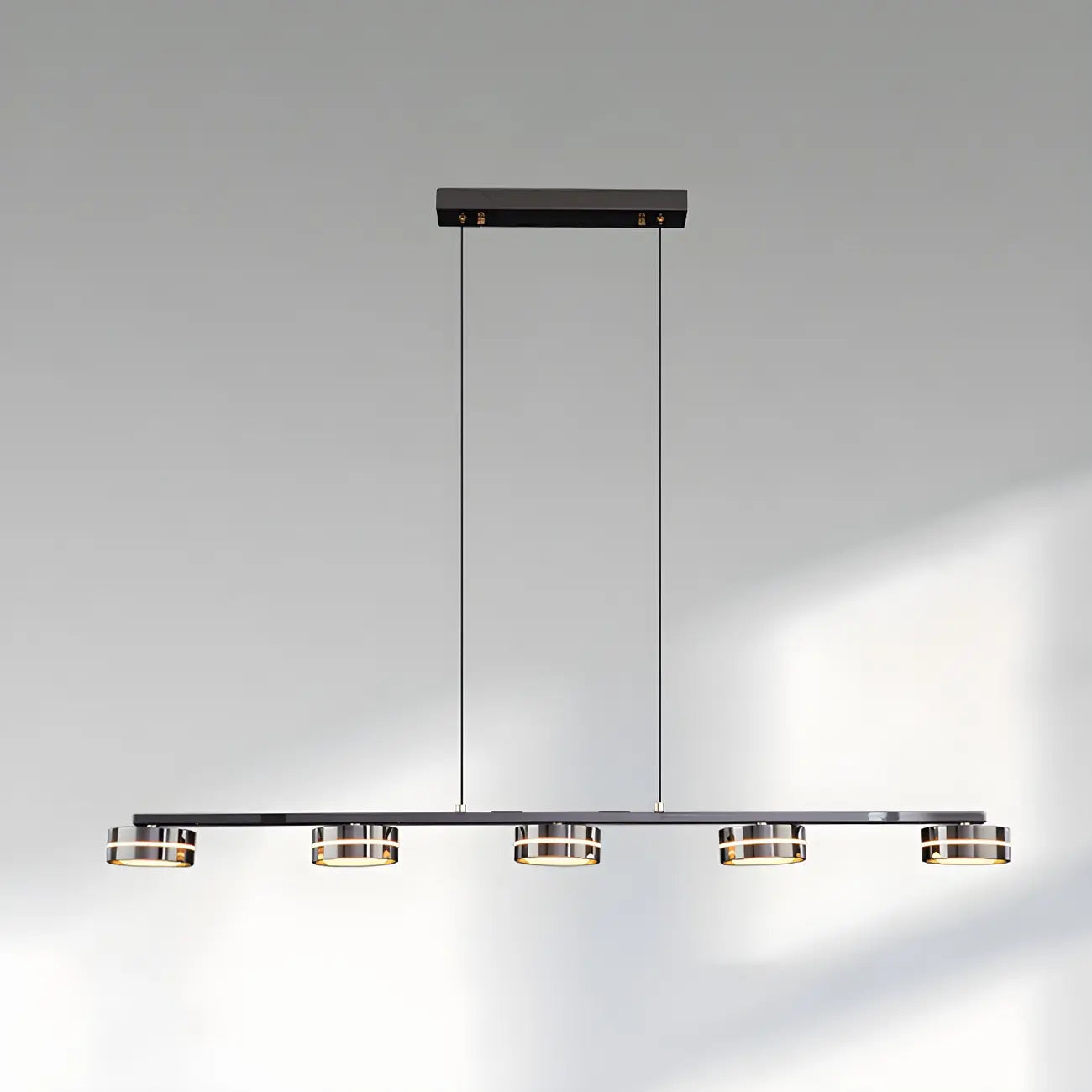 Suspension LED moderne à intensité variable avec télécommande pour îlot de cuisine