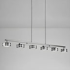 Suspension LED moderne à intensité variable avec télécommande pour îlot de cuisine