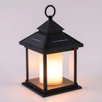 Lampe de poteau en métal en forme de maison avec poignée et interrupteur