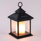Lampe de poteau en métal en forme de maison avec poignée et interrupteur