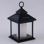 Lampe de poteau en métal en forme de maison avec poignée et interrupteur