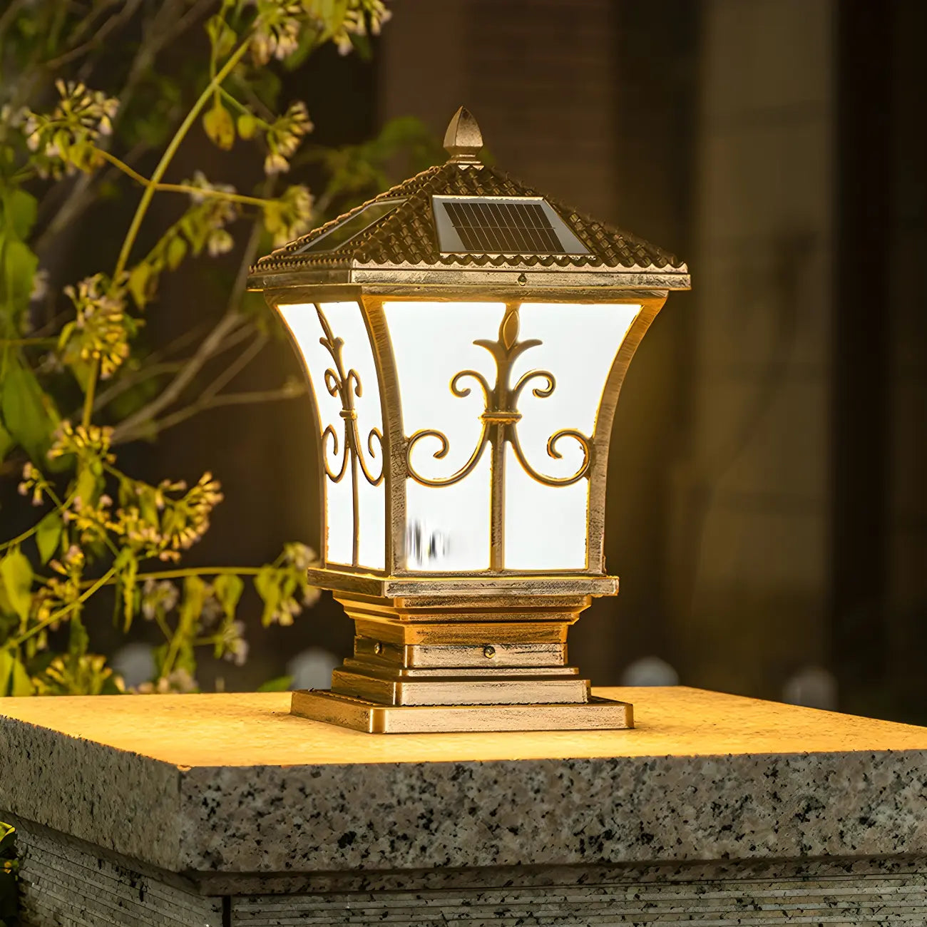 Lampes solaires d'extérieur vintage en bronze