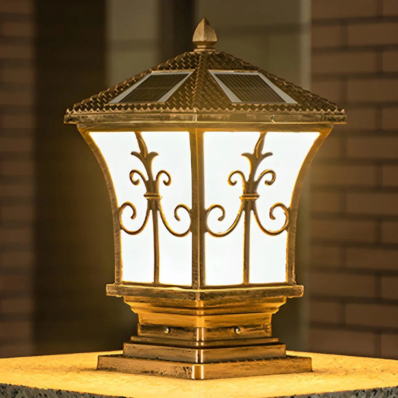 Lampes solaires d'extérieur vintage en bronze