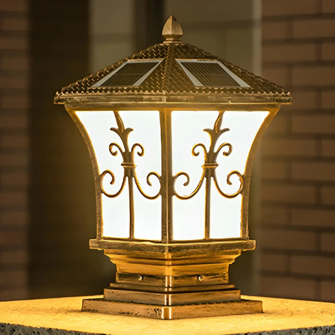 Lampes solaires d'extérieur vintage en bronze