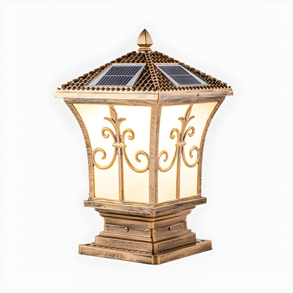 Lampes solaires d'extérieur vintage en bronze